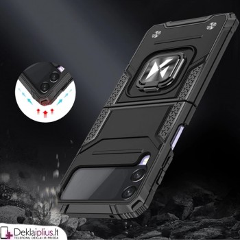 Wozinsky smūgiams atsparus dėklas su žiedu (telefonams Samsung Z Flip 3)   